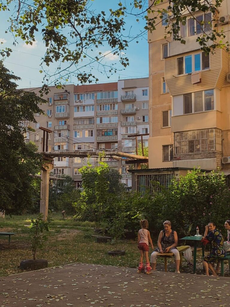 Eastern European communist-era apartment blocks